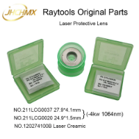 صورة JHCHMX raytool عدسة الليزر البصرية-4kw 1064nm 27.9*4.1/24.9*1.5 مللي متر 211LCG0037 211LCG0020 السيراميك 120274100B الأصلي رئيس أجزاء