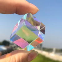 صورة مكعب تصميم ثنائي الهروين من الزجاج البصري X-cube ، المنشور ، دمج RGB ، الخائن ، هدية الطبقة التعليمية ، الفيزياء ، لعبة