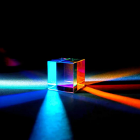 صورة شعاع ضوئي ثنائي كروي ، موشور X مكعب ، لون فوتوغرافي ، هدية ، 20*20*17