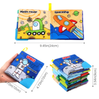 صورة كتب الطفل القماش الناعم كتاب تعلم تطوير ذكاء الطفل مع عضاضة حفيف الصوت الإدراك ألعاب تعليمية للطفل