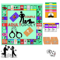 صورة لعبة طاولة Adultopoly للأزواج ، ألعاب غرف نوم للأزواج ، بطاقة العلاقة ، بطاقات المحادثة