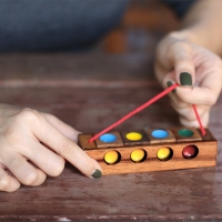 صورة مكعبات ملونة خشبية دعابة الدماغ الألغاز للأطفال الكبار Tdah IQ اللعب على الفور مجنون Juegos دي Ingenio Rompecabezas ثلاثية الأبعاد