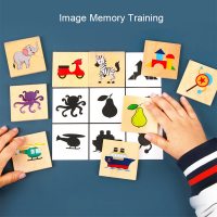 صورة لعبة ألواح مطابقة على شكل مونتيسوري تجد صور متطابقة للظل كتل فاكهة حيوانات ألغاز ألعاب تعليمية للأطفال خشبية