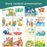 صورة كتب قصص للأطفال باللغة الإنجليزية ، صندوق واحد من 10 كتب للأطفال مع موضوع مختلف للأطفال