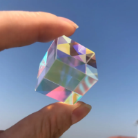 صورة مكعب تصميم ثنائي الهروين من الزجاج البصري X-cube ، المنشور ، دمج RGB ، الخائن ، هدية الطبقة التعليمية ، الفيزياء ، لعبة