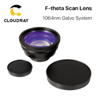 صورة F-theta عدسة المسح الميداني عدسة 1064nm 50x50 - 300x300 F63-420mm لأجزاء آلة التعليم بليزر الألياف الضوئية 1064nm YAG
