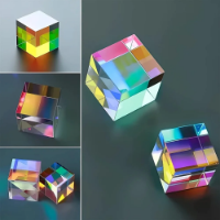 صورة مكعب تصميم ثنائي الهروين من الزجاج البصري X-cube ، المنشور ، دمج RGB ، الخائن ، هدية الطبقة التعليمية ، الفيزياء ، لعبة