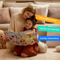 صورة كتاب مونتيسوري ثلاثي الأبعاد للمهارات الحركية الدقيقة ، لعبة الطاولة المزدحمة الزرافة ، تطوير المعرفة ، عادات التعليم المبكر