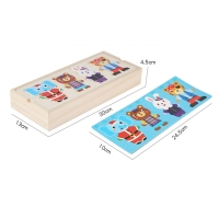 صورة Montessori Light Bear أحجية خشبية للأطفال ، تغيير الملابس ، لعبة خلع الملابس ، ألعاب الأطفال ، هدية التعليم المبكر