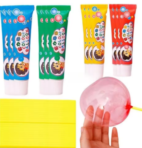 صورة 5/10/20 قطعة بالونات فقاعات ملونة عشوائية ضربة فقاعات بلاستيكية استمتع لعبة نفخ الفقاعات الحنينية لحفلات أعياد الميلاد