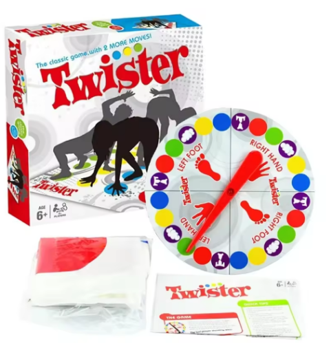 صورة لعبة الحفلات العائلية، ألعاب الإعصار، ألعاب داخلية وخارجية، لعبة التواء الجسم للأطفال والكبار، أدوات جماعية تفاعلية