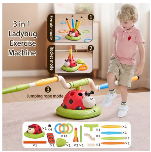 صورة لعبة الخنفساء الرياضية الترفيهية لعبة متعددة الوظائف آلة الطفر على الحبل الطويق القفز الصواريخ قاذفة التعليمية في الهواء الطلق