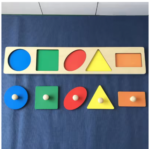 صورة ألغاز مونتيسوري متعددة الأشكال لعبة ألغاز خشبية لوحة إمساك هندسية للأطفال الصغار شكل تعليمي فارز الألوان 1 2 3 Y