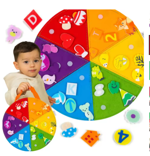 صورة لوحة مشغولة للأطفال الصغار لون مونتيسوري فرز لوحة حسية أشكال حيوانات الإدراك ألعاب تعليمية مبكرة ألعاب محرك دقيقة
