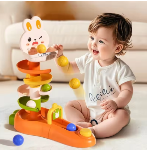 صورة لعبة كرة الأطفال من مونتيسوري، ألعاب تعليمية للأطفال الصغار، ألعاب النشاط، برج تعلم الطفل، ألعاب التراص للأطفال