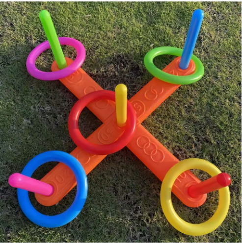 صورة ألعاب رمي الدائري للاستخدام الداخلي والخارجي، ألعاب رمي الحلقات التفاعلية للتعليم المبكر، ألعاب حلقة التراص الممتعة