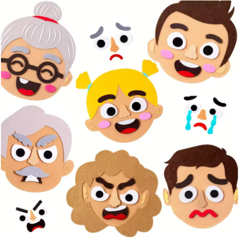 صورة ألعاب عاطفية اجتماعية للأطفال والأطفال الصغار مشاعر عائلية ألعاب لوحية لعبة حسية لمرحلة ما قبل المدرسة ألعاب تعليمية للأولاد والبنات