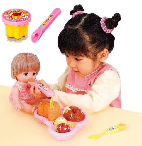 صورة جديد تغذية الغذاء الدب الصغير بينتو طبق الطعام علب الاغذية ، بودنغ تغذية لعبة بودنغ مجموعة الحلي نماذج للأطفال الفتيات