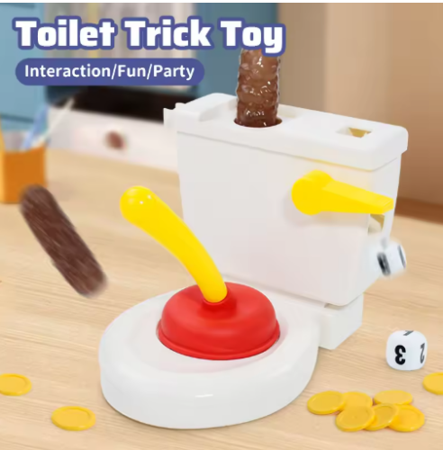 صورة ألعاب خدعة المرحاض التفاعلية للعائلة من Fun Prank Party، ألعاب تنظيف المرحاض والرش للحفلات كهدية لتخفيف التوتر