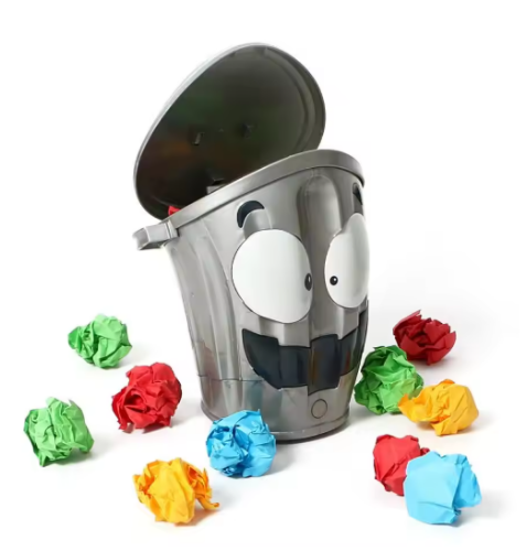 صورة سلة المهملات الكهربائية المجنونة لعبة الرماية التنافسية في الأماكن المغلقة تقلل الضغط ألعاب الحفلات التعليمية التفاعل بين الوالدين والطفل