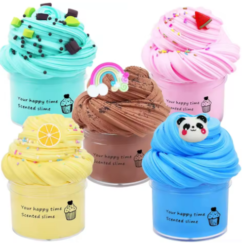 صورة مجموعة زبدة الوحل 100 مللي فائقة النعومة وغير لاصقة يمكنك صنعها بنفسك منفوش المعجون لتخفيف التوتر ألعاب هدايا أعياد الميلاد للأطفال