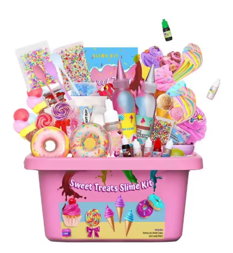 صورة الحلو يعامل الوحل عدة لتقوم بها بنفسك رغوة الغراء وهمية المياه الوحل فتاة فقاعة مجموعة كريستال الطين السلامة لتقوم بها بنفسك لعبة إسفنجية الآيس كريم مع صندوق