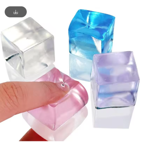 صورة اسفنجي آيس كيوب ألعاب متململة للقلق ADHD مكافحة الإجهاد ضغط كرات الاطفال والكبار الضغط هدايا الحفلات