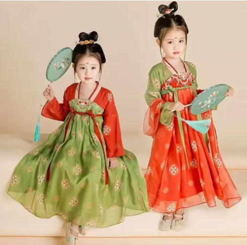 صورة فساتين بناتي للحفلات الصيفية ملابس أطفال عتيقة فستان أطفال غير رسمي للأطفال الصيني Hanfu فستان بناتي للأميرات