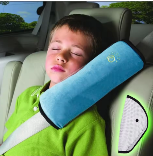 صورة وسادة كتف للأطفال، حزام مقعد السيارة الداخلي، وسادة الصدر، وسادة حماية عالمية لمقعد السيارة، وسادات وسادة للأطفال والنساء