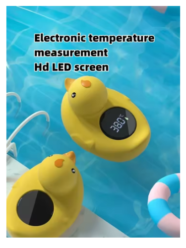 صورة مقياس حرارة البط الأصفر الصغير، حوض استحمام الطفل، ميزان حرارة الماء، مستشعر درجة الحرارة الآمن للأطفال، عائم مقاوم للماء