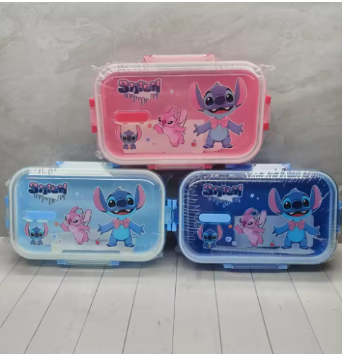 صورة ديزني أنيمي غرزة الأطفال الطلاب صندوق الغداء المنزلية صندوق حفظ الطعام سعة كبيرة صندوق حفظ الطازجة هدايا الاطفال اللعب