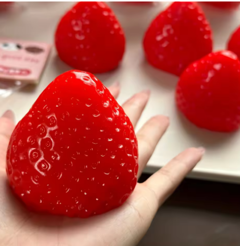 صورة 1 قطعة اسفنجي كبير الفراولة ضغط لعبة أطفال لينة قرصة الفاكهة البوب ألعاب متململة ألعاب الترفيه الحفلات هالوين هدية الكريسماس