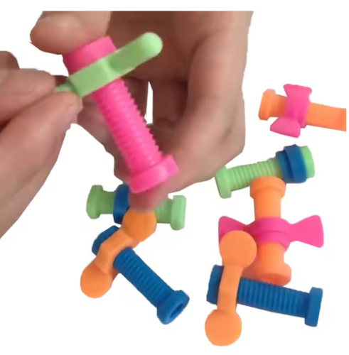 صورة أطفال 4 قطعة ABS الملونة الشد لعبة الدورية المسمار مقلمة الحسية مكافحة الإجهاد الإغاثة ألعاب متململة لهدايا الأطفال التوحد